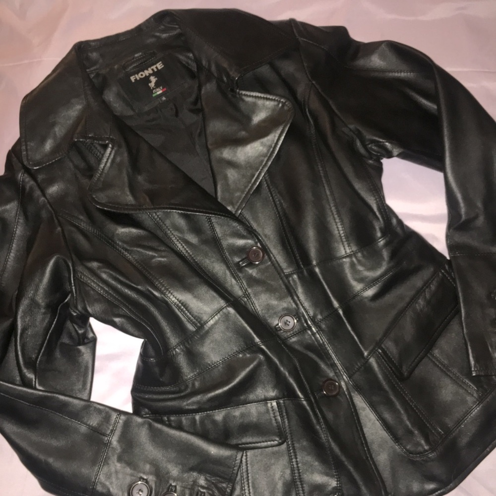 Fionte Leather Jacket, Size XL